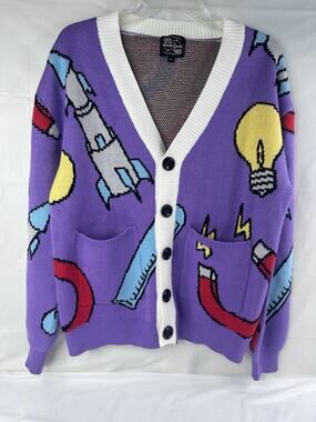 Steady Hands Cardigan Geek Chic Spacecore Indie Sleaze Teacher Ms Frizzle XS
